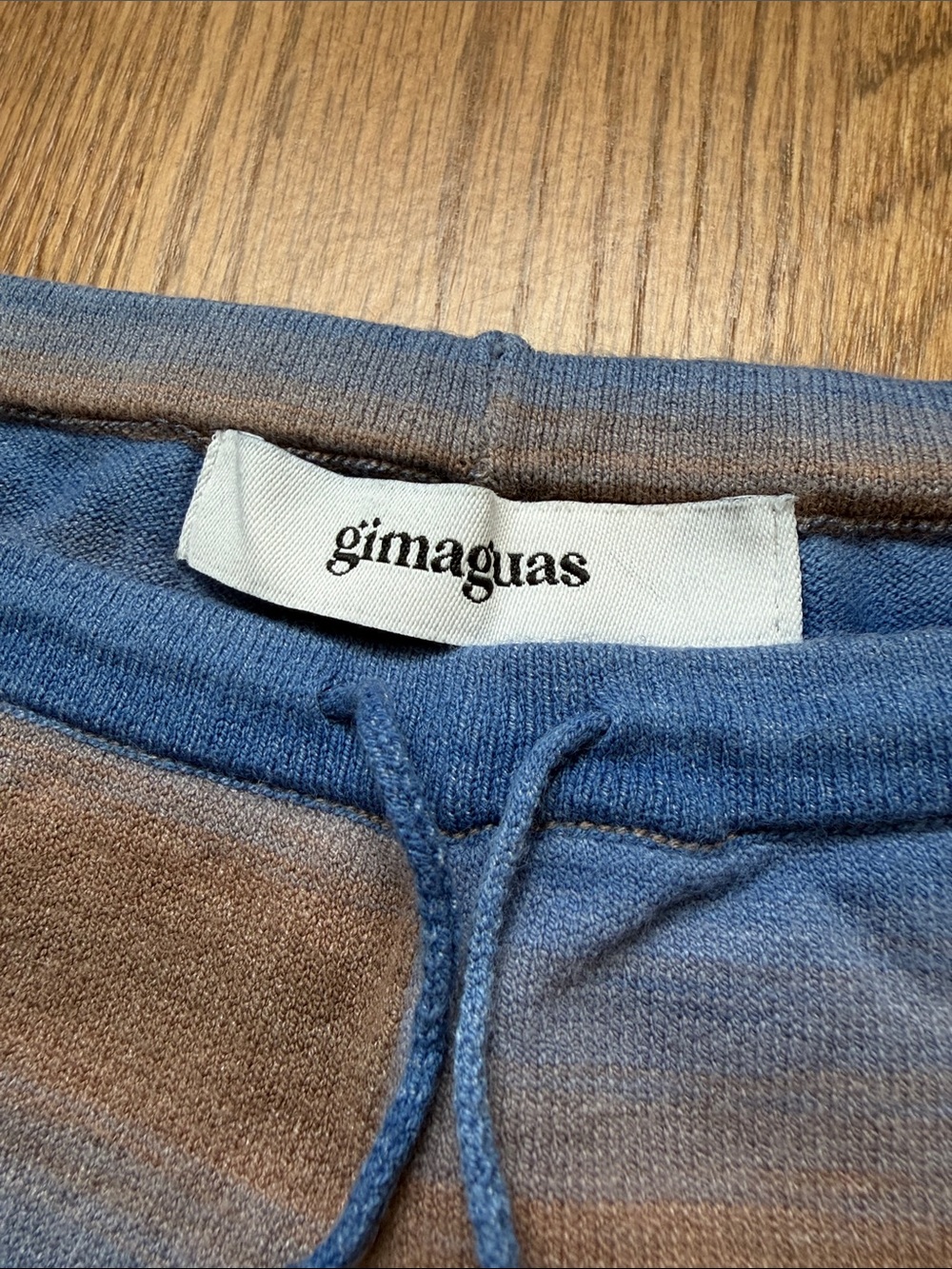 Gimaguas Blue and Brown Striped Shorts - Picture 3 of 6